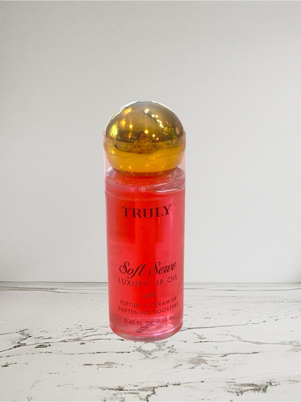 Truly Soft Serve Lip Oil NWT Hydrating Gloss Peptide Ceramide Pink Tint Vegan